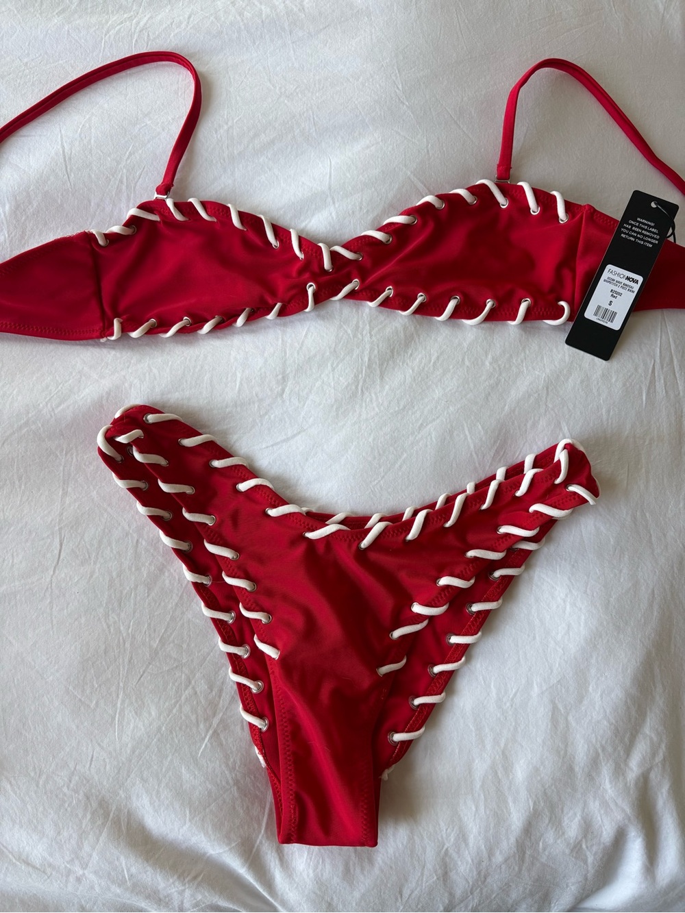 NWT Fashion Nova red cheeky bikini